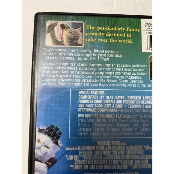 Cats & Dogs_Cats & Dogs: The Revenge of Kitty Galore - DVD - Lot of 2 - Picture 3 of 11